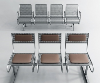 现代等候公用椅3D模型