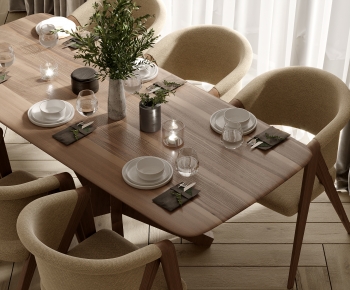 Nordic Style Dining Table And Chairs-ID:857918021