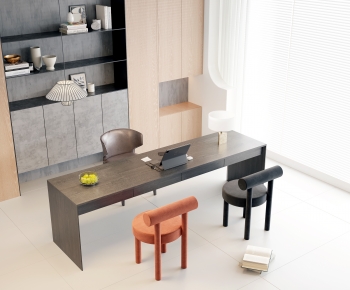 Modern Computer Desk And Chair-ID:498768098