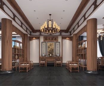 New Chinese Style Hospital Hall-ID:759175067