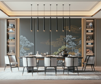 New Chinese Style Dining Room-ID:737153054