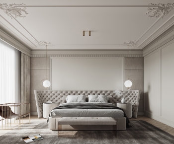 Simple European Style Bedroom-ID:319153077