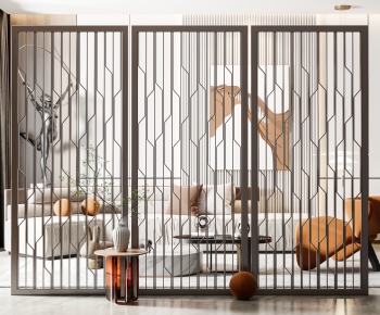 New Chinese Style Metal Screen Partition-ID:156845097