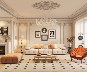 French Style A Living Room-ID:608088027