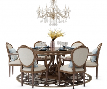 European Style Dining Table And Chairs-ID:569371947