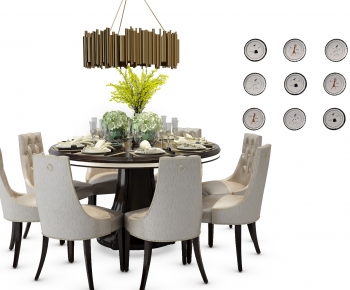 European Style Dining Table And Chairs-ID:612719162