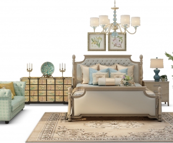 American Style Double Bed-ID:225898989
