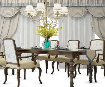 European Style Dining Table And Chairs-ID:325707917