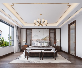 New Chinese Style Bedroom-ID:152249101