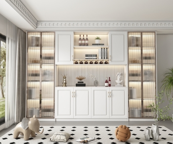 French Style Wine Cabinet-ID:428528073