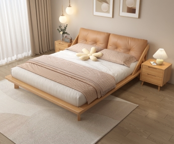 Nordic Style Double Bed-ID:317862998