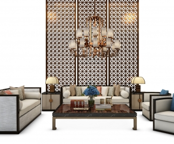 New Chinese Style Sofa Combination-ID:738095055