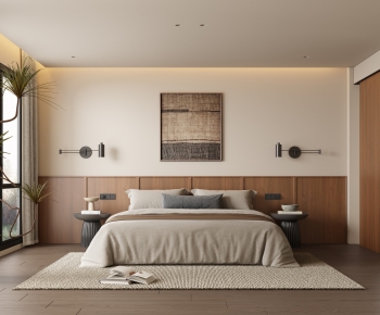 Wabi-sabi Style Bedroom-ID:490814929
