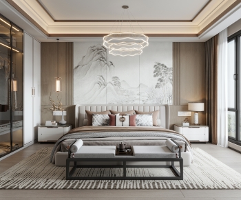 New Chinese Style Bedroom-ID:724600085