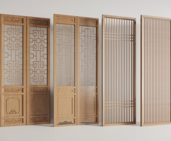 New Chinese Style Wooden Screen Partition-ID:739384896