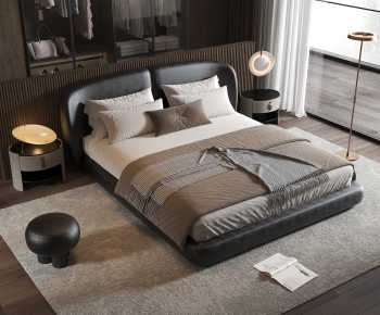 Modern Double Bed-ID:998384953