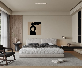 Modern Wabi-sabi Style Bedroom-ID:756070659