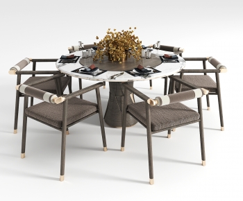 New Chinese Style Dining Table And Chairs-ID:857892043