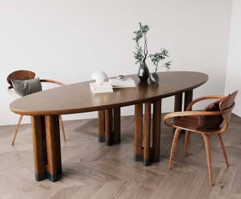 Wabi-sabi Style Dining Table And Chairs-ID:414021055