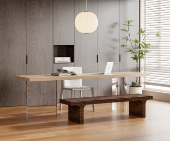 Modern Computer Desk And Chair-ID:711755998
