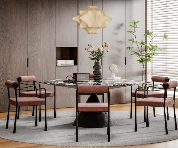 Wabi-sabi Style Dining Table And Chairs-ID:300270081