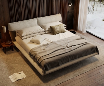 Modern Double Bed-ID:637525083