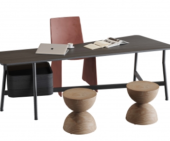 Modern Computer Desk And Chair-ID:779668093