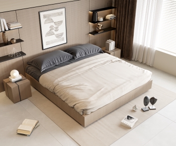 Modern Double Bed-ID:525866996