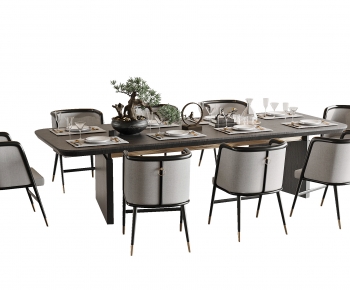 New Chinese Style Dining Table And Chairs-ID:359899043