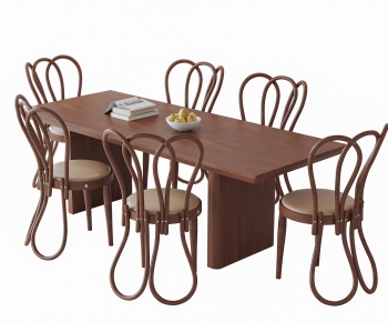 现代长方形餐桌椅-ID:518115042