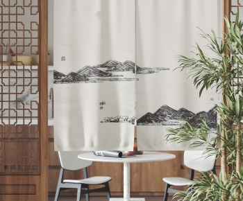 New Chinese Style Door Curtain-ID:231713069