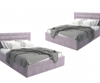 Nordic Style Double Bed-ID:941575052