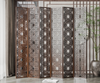 New Chinese Style Glass Screen Partition-ID:132883073