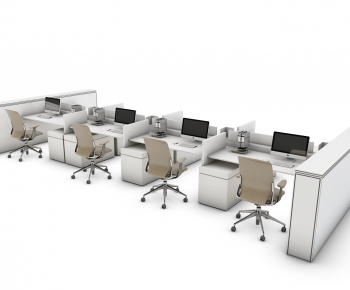Modern Office Desk And Chair-ID:506635904