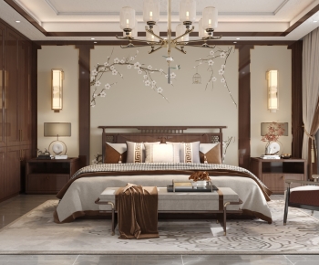 New Chinese Style Bedroom-ID:848942043