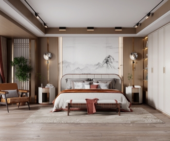 New Chinese Style Bedroom-ID:810487032