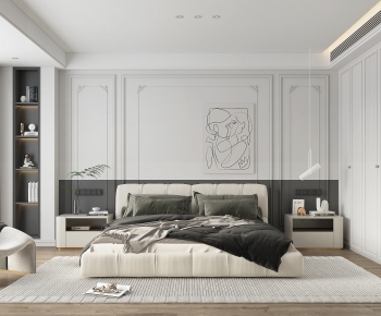 Simple European Style Bedroom-ID:727850916