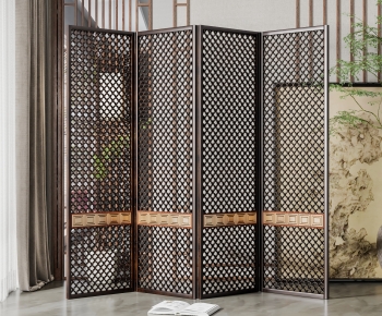 New Chinese Style Glass Screen Partition-ID:689316035