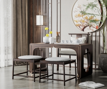 New Chinese Style Tea Tables And Chairs-ID:108211063