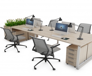 Modern Office Desk And Chair-ID:436247112