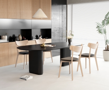 Modern Dining Table And Chairs-ID:500252019