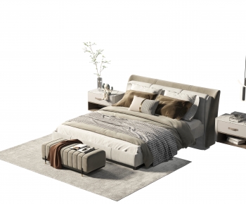 Modern Double Bed-ID:465783123