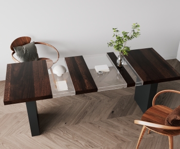 Wabi-sabi Style Dining Table And Chairs-ID:334450963