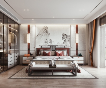 New Chinese Style Bedroom-ID:814890979