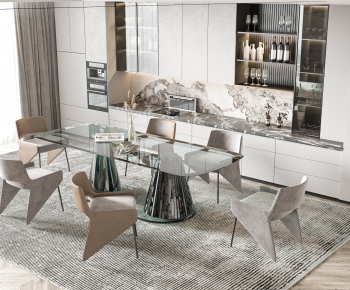 Modern Dining Table And Chairs-ID:351856952