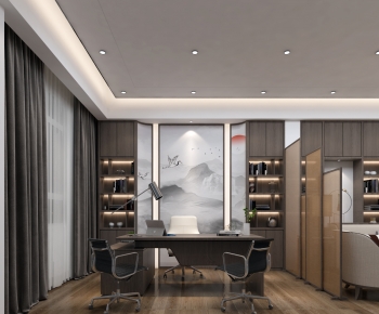 New Chinese Style Manager's Office-ID:707578906