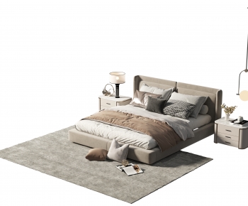 Modern Double Bed-ID:993632088