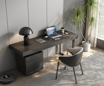 Modern Computer Desk And Chair-ID:210499832