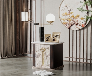 New Chinese Style Bedside Cupboard-ID:250888119