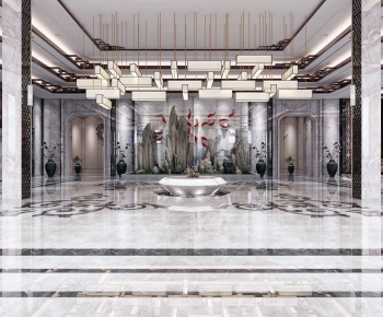 New Chinese Style Lobby Hall-ID:629285105